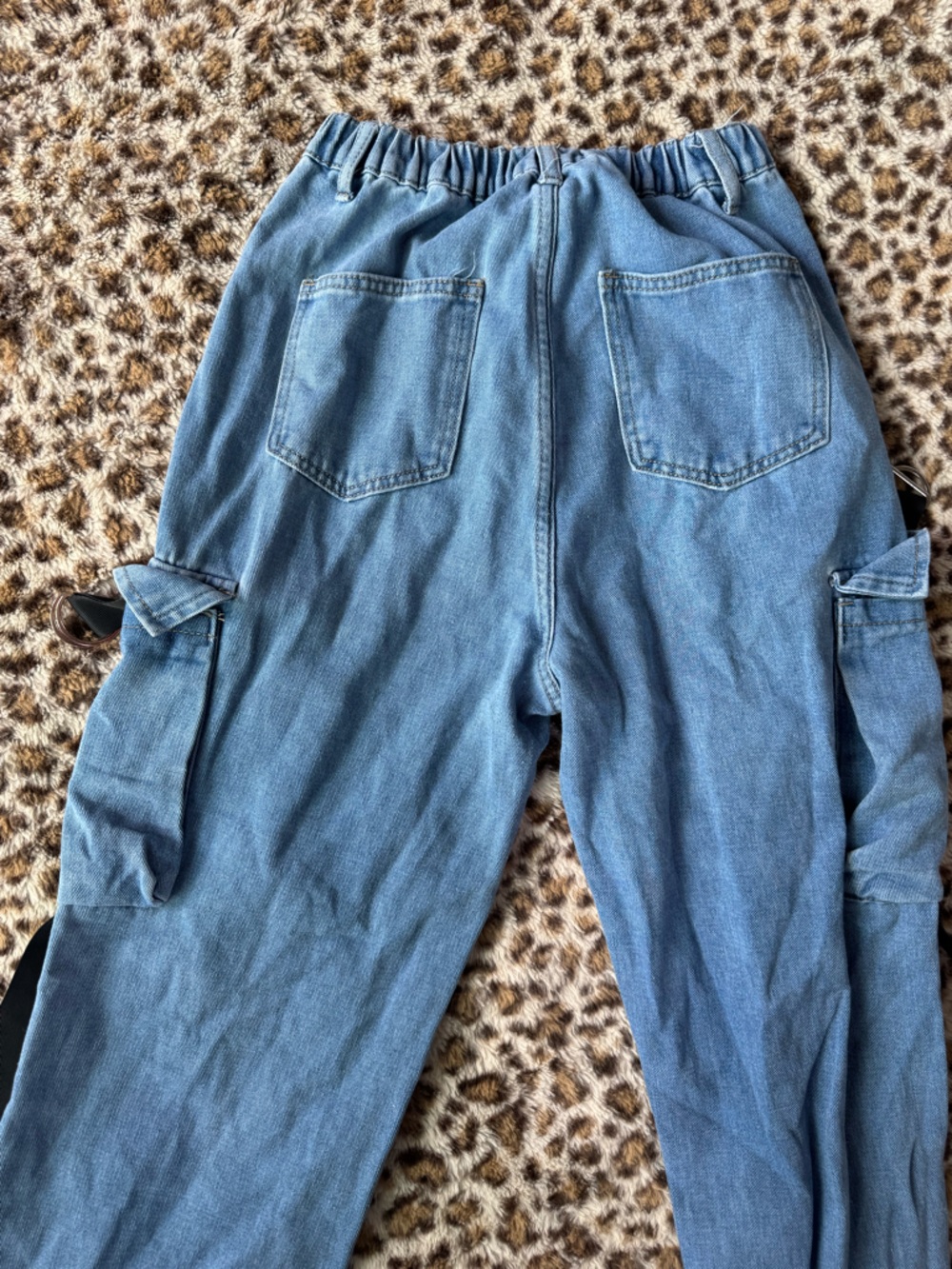 SHEIN Light Blue Cargo Jeans for teen girls size 16Y - Picture 3 of 4